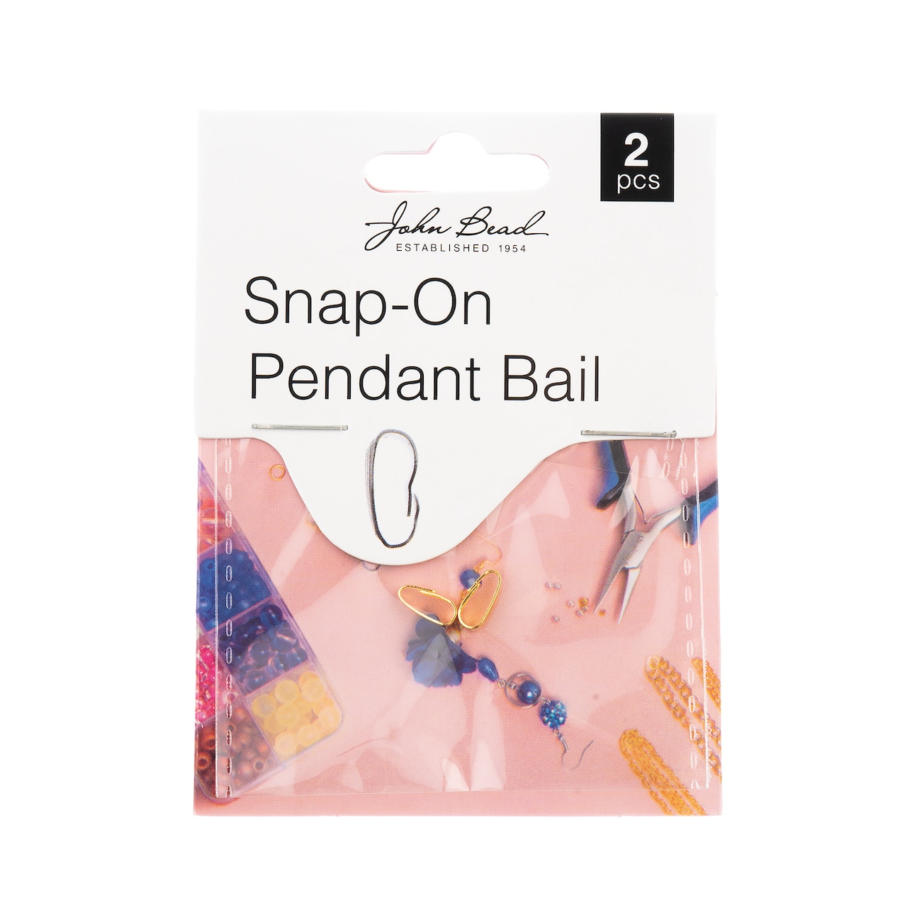 John Bead Must Have Findings 9mm Snap-On Pendant Bails, 2ct.